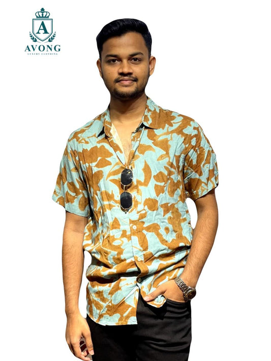 Half Printed Men's Shirt